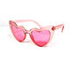 Modified Glitter Heart Plastic Front Sunglasses, PINK, large image number 0